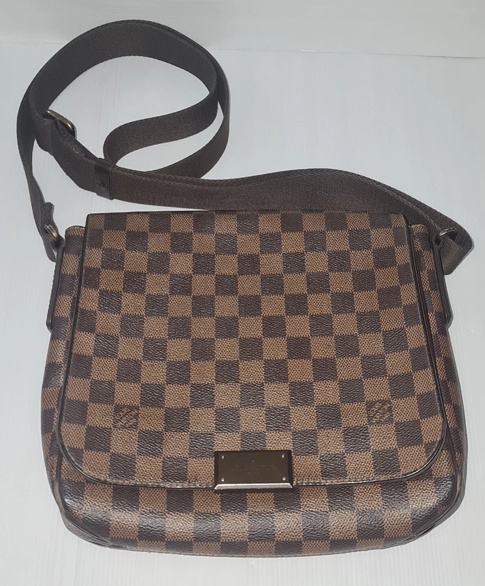 Louis Vuitton Damier Ebene Brooklyn Crossbody Messenger Flap Bag Made In  France