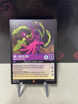 Disney Lorcana Dr. Facilier 37/204 Rare Non-Holo Karte The First Chapter DE NM
