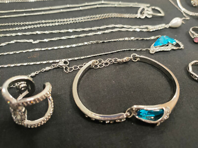 Lot De Bijoux Anciens Et Fantaisie - Argenté Ou Argent ? - Vintage Rare - Collection R69