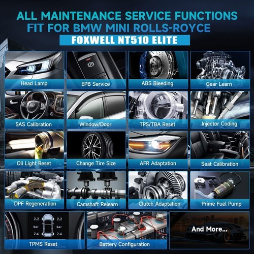 Foxwell NT510 Elite OBD2 Scanner All Systems Diagnostic Tool Fit For Porsche - Picture 4 of 20