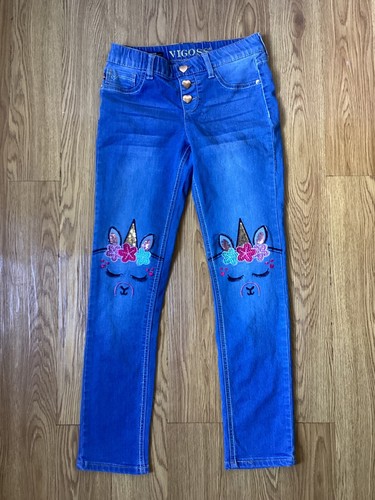 GIRLS Jean’s VIGOSS the jagger skinny spandex blue size 10 children’s kids - Picture 3 of 3