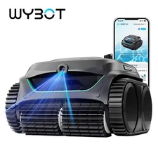WYBOT C2 Vision Robotic Pool Vacuum Cleaner,Wall Climbing App Control AI Camera