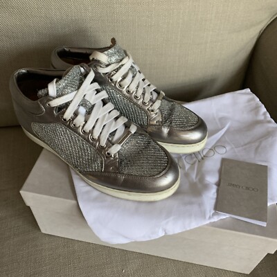 Miami Glitter Jimmy Choo Miami Silver Trainers Jimmy Choo Miami