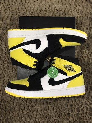 Air Jordan 1 Mid SE Yellow Toe US Men 9.5 -852542071 193151715869 | eBay
