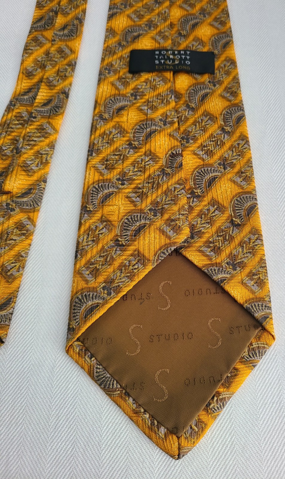 Robert Talbott SILK NECKTIE Studio Extra Long Rus… - image 6