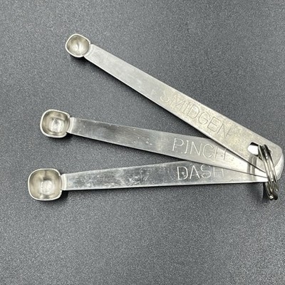Smidgen Pinch Dash Nesting Measuring Spoons Stainless Steel Herb Spice Set of 3