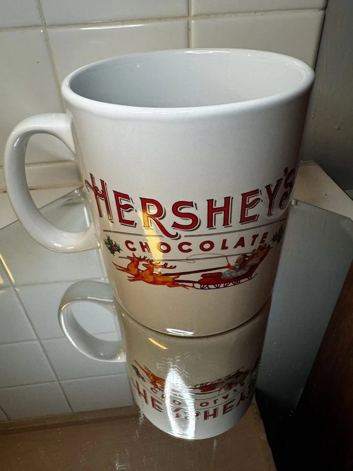 ENORME 28 OZ Hershey's Chocolate Café Cacao Taza por Galerie Navidad 5" Alto Foto 3 de 4