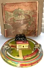 1930s HONEYMOON EXPRESS MARX TIN WIND-UP TRAIN TOY TAPED BOX WORKING VINTAGE