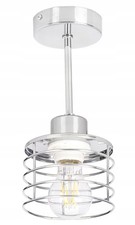 Image of Pendant Lamp E27 Single Metal Wire Chandelier Ceiling Light