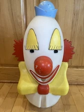 Vintage Circus Qualatex Clown Helium Tank Cover Topper Head Balloon Blow Mold 24