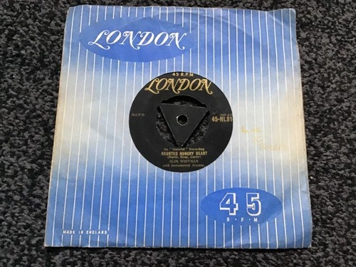 SLIM WHITMAN - HAUNTED HUNGRY HEART 1955 UK GOLD TRI-CENTRE LONDON HL 8141 VG