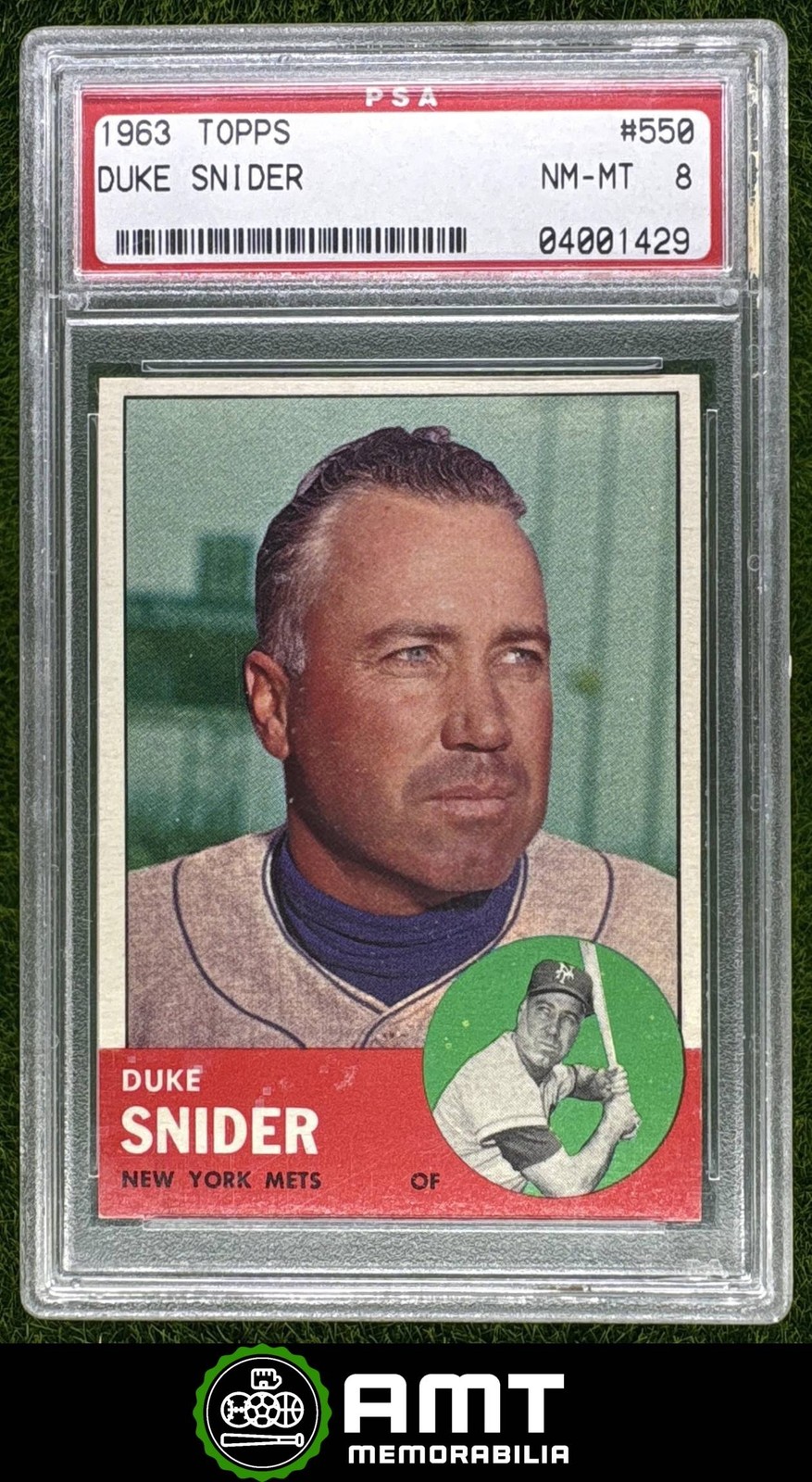 Duke Snider PSA 8 1963 Topps New York Mets #550 1429
