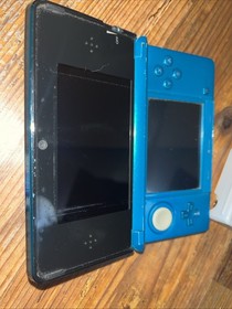 Nintendo 3DS Aqua Blue Handheld USA Console System CTR-001 w/ Pokemon Games