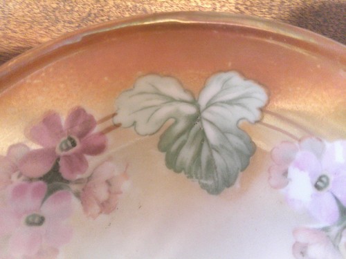 TWO R. S. Prussia Decorative Bowls Flowers & Leaves (Germany) early 1900's - Picture 3 of 5