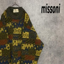 Missoni Men L EXAMPLE BY MISSONI 90S All-Over Pattern Knit Vintage Unique Luxury