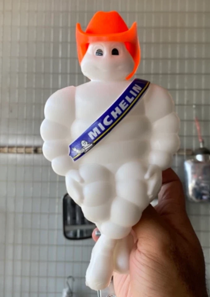 16" Michelin Man Doll Figure Bibendum Decore Collectible Advertise Tire With Hat - Image 2 of 4