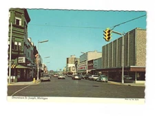 Downtown Saint Joseph MI vintage postcard unposted