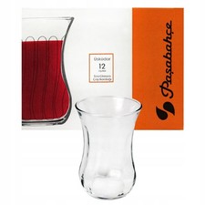 Türkische Teegläser 12 Stück Tulpenform 120ml Spülmaschinenfest