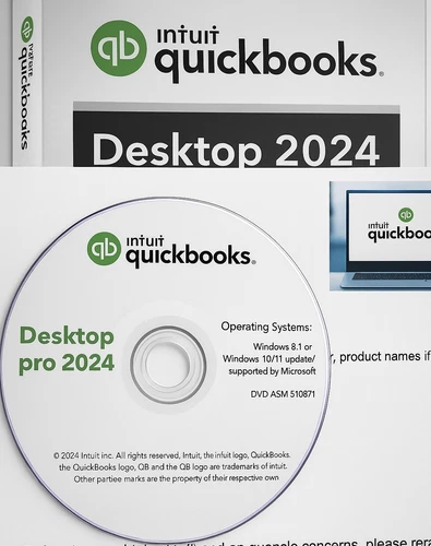 INTUIT QUICKBOOKS PRO 2024  FOR WINDOWS FULL RETAIL US VERSION =LIFTIME LICENSE=
