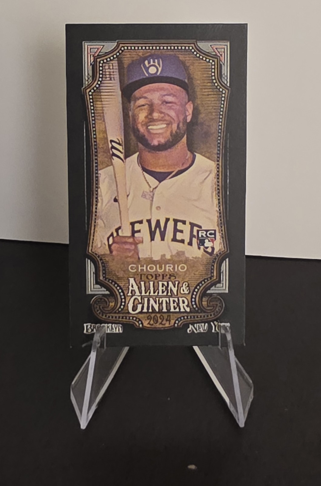 2024 Topps Allen & Ginter #276 Jackson Chourio Mini Black Border RC Brewers