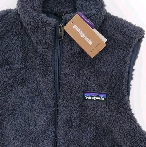 NEW Patagonia Womens S Los Gatos Vest. Smolder Blue. Deep Pile Fleece - Picture 3 of 13
