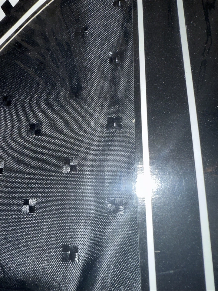 Vtg 80s Famous Shower Curtain NYC Black Shannon 6x6 Mod Pop - Image 3 of 4