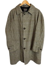 Vintage Pendleton Wool Coat Men s L Fur Lined Glen Plaid USA Made 1960s 1970s