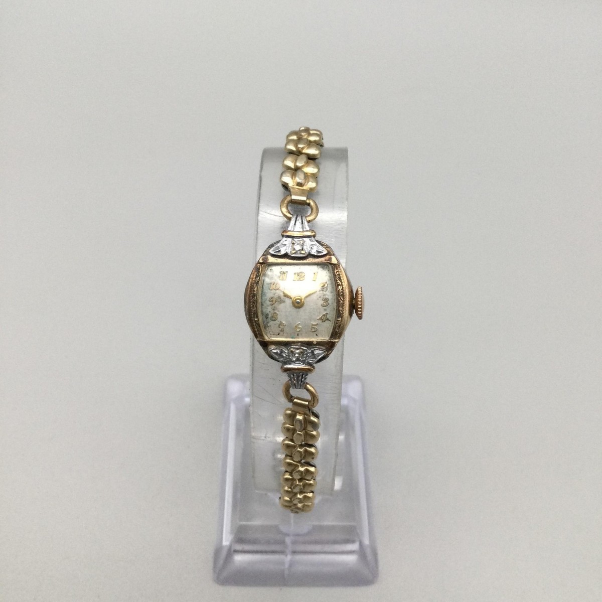 Vintage Womens Watch 16mm 10K Gold Filled Two Tone Manual 
