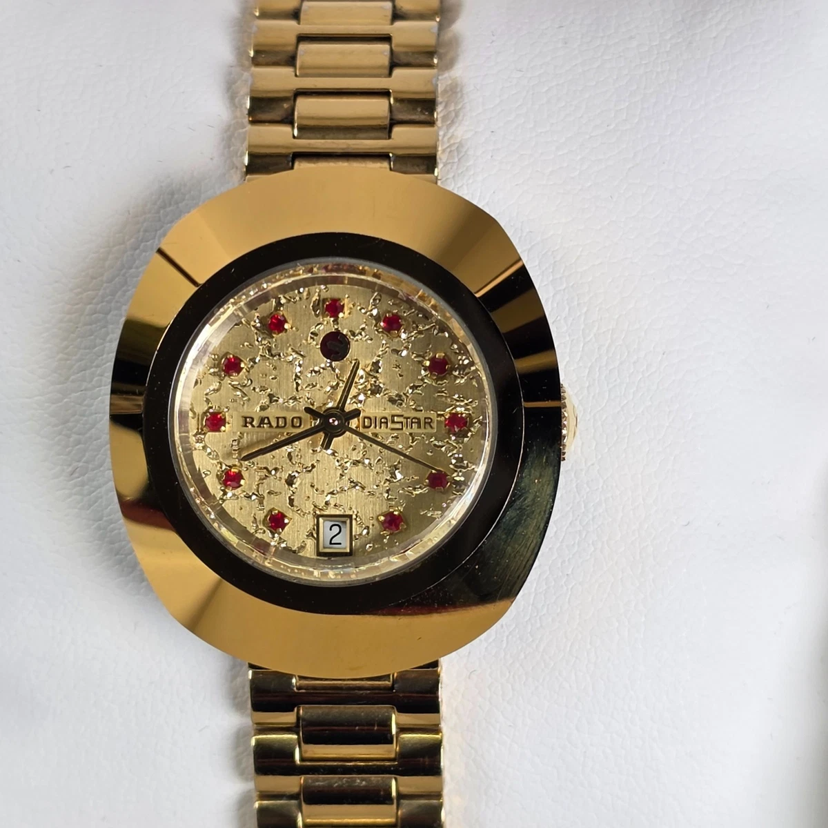 Womens Vintage Ogival 10 Micron 18k Gold Pated Automatic Date Watch Runs UFO Ogival Wristwatches for sale | eBay main image 3