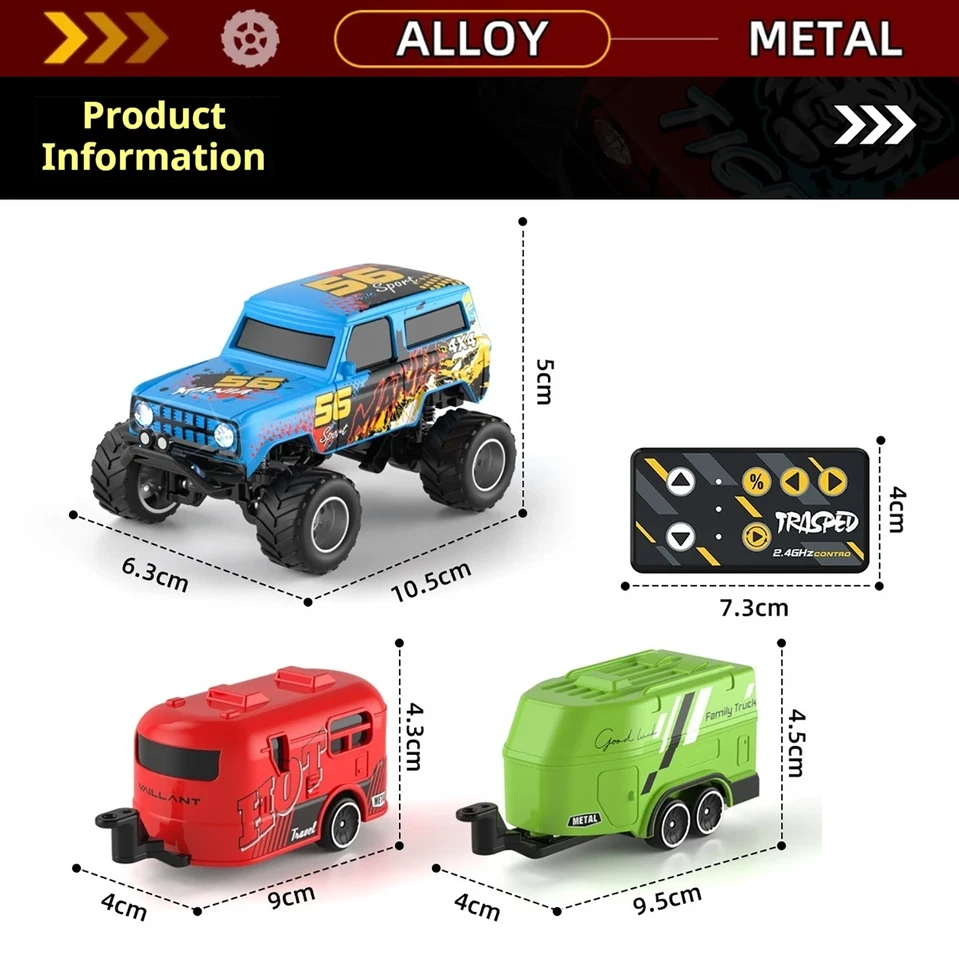 Mini Aleación RC Coche Drift Alta Velocidad Todoterreno Coches 2.4G Control Remoto con Graffiti 1:64 Foto 4 de 4