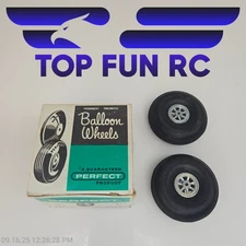 Perfect RC #71 One Pair 2 1/2" Balloon Wheels Permanent Pneumatic