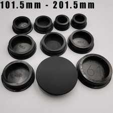 Round Rubber Black Blanking End Cap Caps 101.5mm - 201.5mm Tube Pipe Plug Bung
