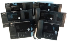 Lot of 6 Mitel 6920 IP Business Phone W/ 4 M695 Expansion Modules  2 Handsets