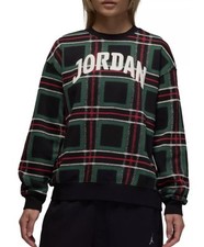 NWT Jordan Women's Brooklyn Fleece Women's Graphic Crew-Neck Sweatshirt Large