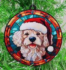 Poodle Santa Ornament -Christmas Ornament