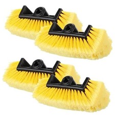 Car Wash Brush Head with Soft Detailing Bristle Flow Thru Car Cleaning Yellow