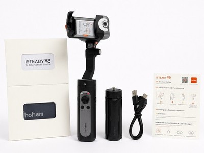 hohem iSteady V2 Motorized Smartphone Gimbal Stabilizer w/ Tripod USB Cable