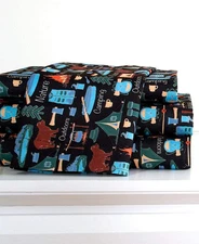 The Lakeside Collection Campsite 3-Piece Sheet Set with Retro Camping Print - Tw