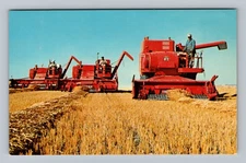 Canada Saskatchewan Harvest Scene Wheat Fields Standard Postal Vintage Postcard