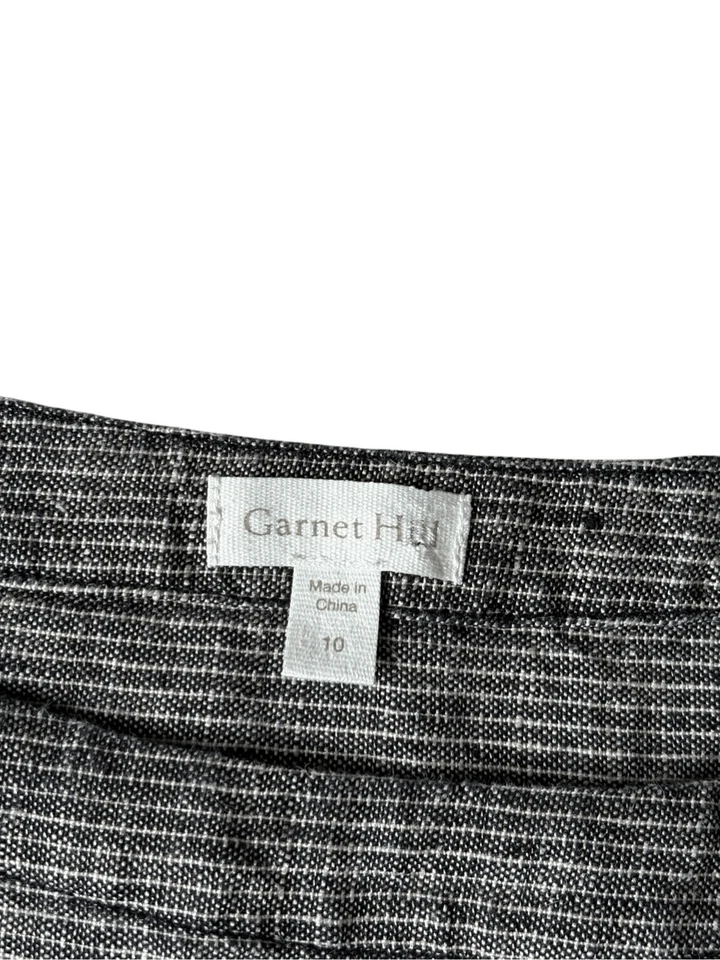 Vestido Garnet Hill Lino Cintura Caída Talla 10 Gris Mini Lagenlook Manga Corta Foto 3 de 4