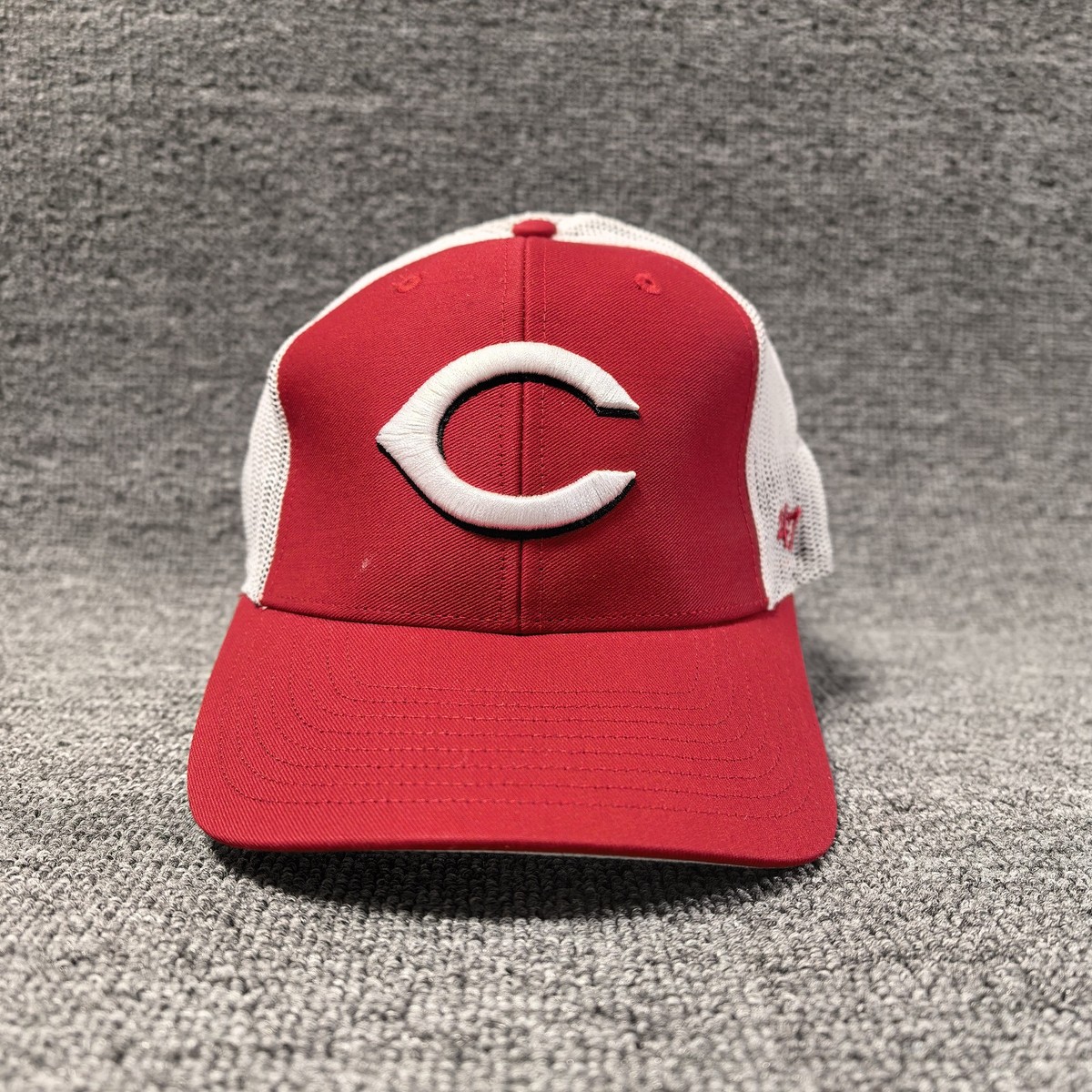 47 Brand Cincinnati Reds Trucker Hat Snapback Cap Red White