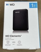 New WD Portable Elements 1TB USB Type-C HDD WDBDTV0010BBK-WESN✅‼️