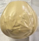 Vintage Nelson McCoy Butterfly Small Vase Yellow Art Pottery 4.5” x 4”