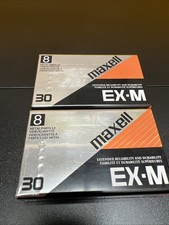 NEW Maxell EX-M 30 8mm Metal Particle Video Cassette Videocassette 2 Sealed