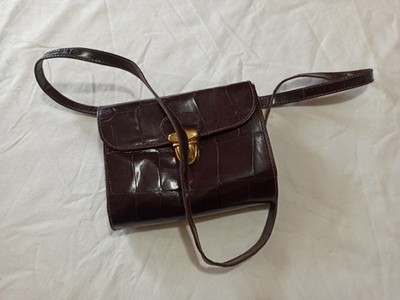 KLEINE TASCHE SCHULTERTASCHE GÜRTELTASCHE VINTAGE LEDER BROWN DAMEN TASCHE SAC 