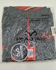 Realtree Camouflage Colosseum Gray Orange Light Loose Pullover Windshirt, L New