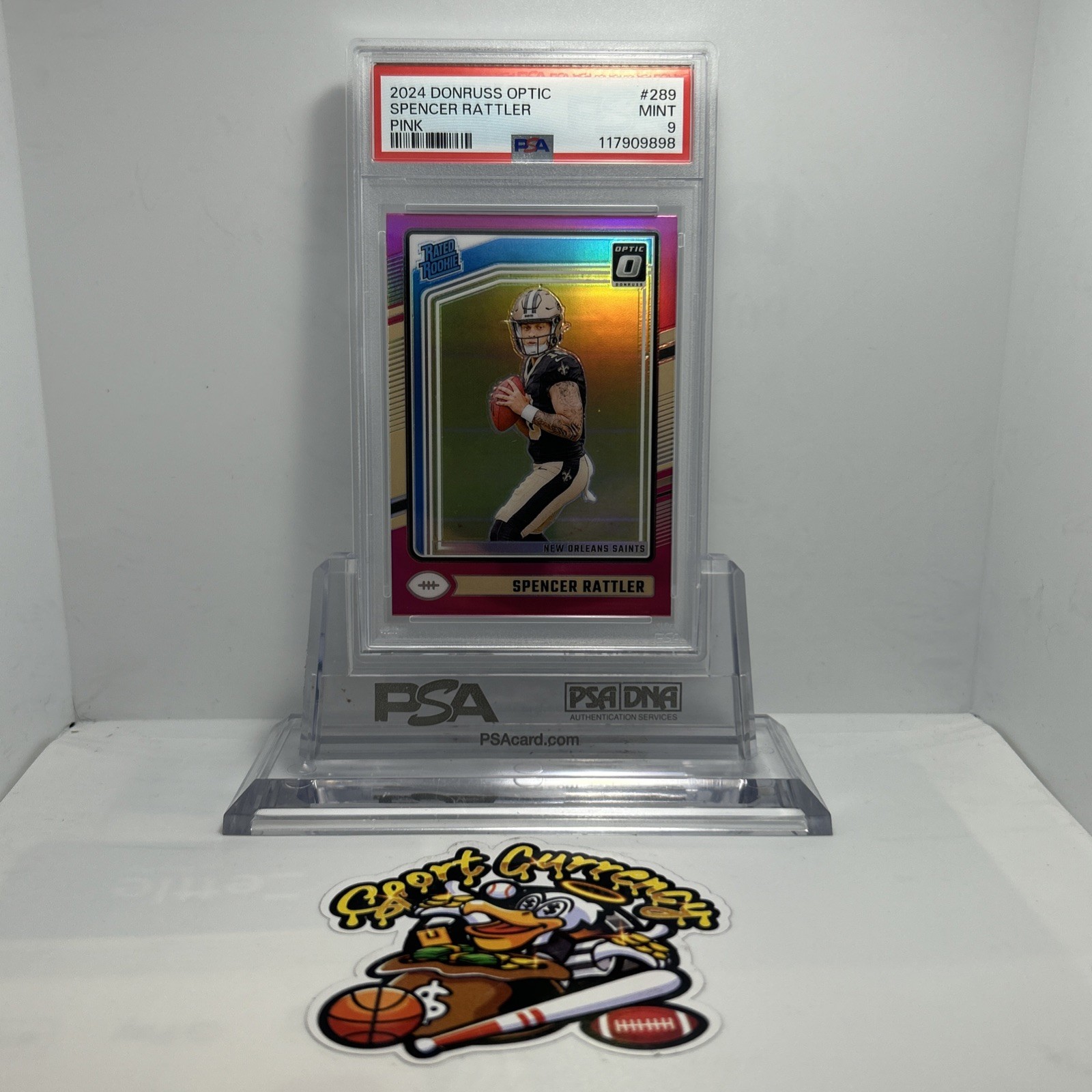 2024 Panini Donruss Optic - Rated Rookie Spencer Rattler #289 Pink Prizm (RC)