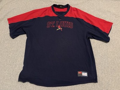 Vintage 2005 Nike MLB St. Louis Cardinals T-Shirt Blue Red Mens XL