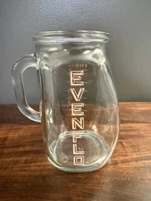 Vintage 50’s EVENFLO Baby Formula Measuring Pot Belly Glass Pitcher 4 Cups