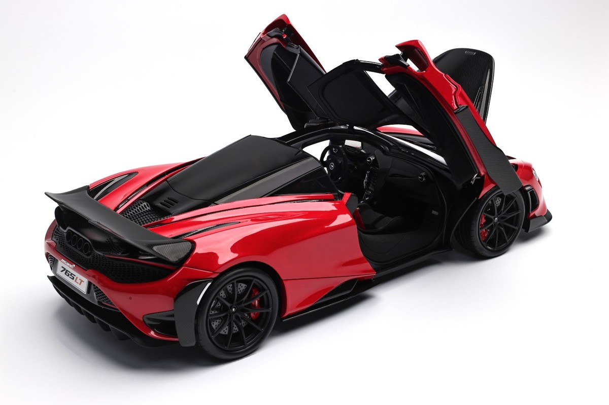 HPD 18006 1:18 McLAREN 765LT (VERMILLION RED & CARBON FIBER) L.E.